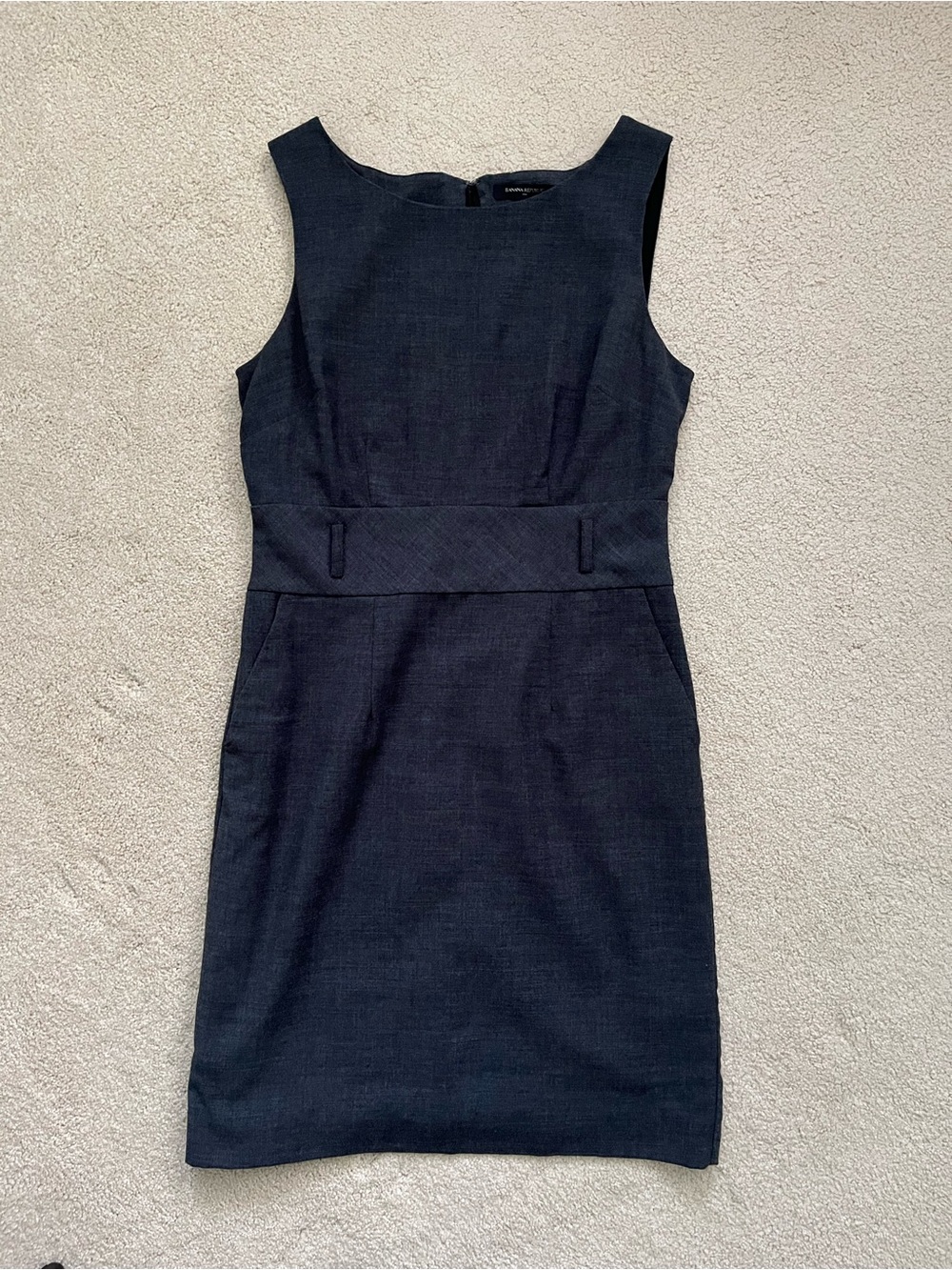 Banana Republic Sleeveless Dark Grey Sheath Dress